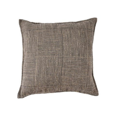 The Bloc Party Kussenhoes - Zwart Naturel - 50x50 - Bazar Bizar