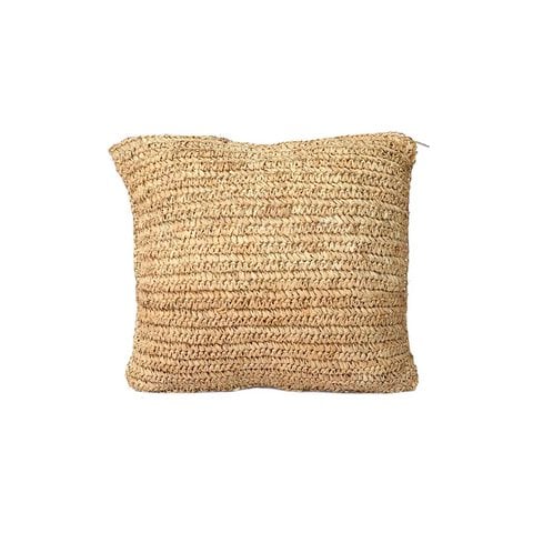 De Raffia Flores Kussenhoes Vierkant - Naturel - 40x40 - Bazar Bizar