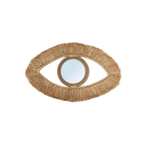 De Raffia Oogspiegel - Naturel - M - Bazar Bizar