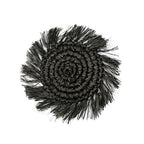 De Fringe Raffia Onderzetter - Zwart - Bazar Bizar