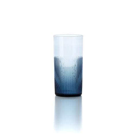 De Azure Rippled High Tumbler - Blauw - Bazar Bizar