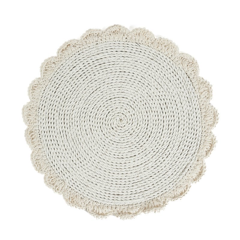 De Macrame Huwelijksplacemat - Wit - Bazar Bizar