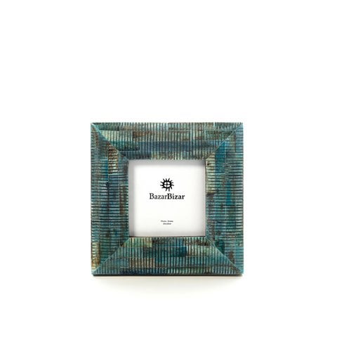 Het Ocean Ripple Frame - Turkoois - 10x10 - Bazar Bizar