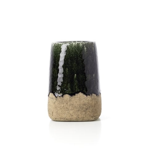 De Moss Conische Plantenbak - Betongroen - M - Bazar Bizar