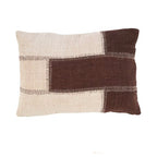 Kussenhoes met cacao-patchwork - natuurlijk bruin - Bazar Bizar