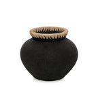 De Styly Vaas - Zwart Naturel - M - Bazar Bizar