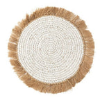 De Waterhyacint Raffia Placemat - Wit Naturel - Bazar Bizar