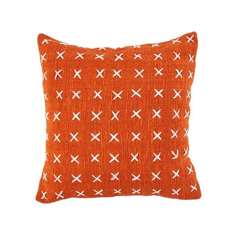 De Zillion Kiss kussenhoes - Terracotta wit - Bazar Bizar