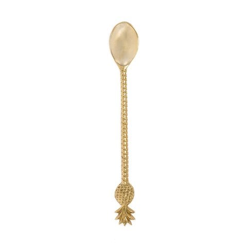De Ananas Lange Lepel - Goud - Bazar Bizar