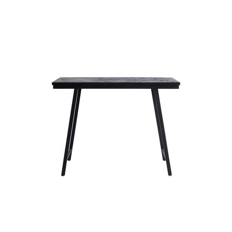 De Herringbone Hoge Tafel - Zwart - 140 cm - Bazar Bizar