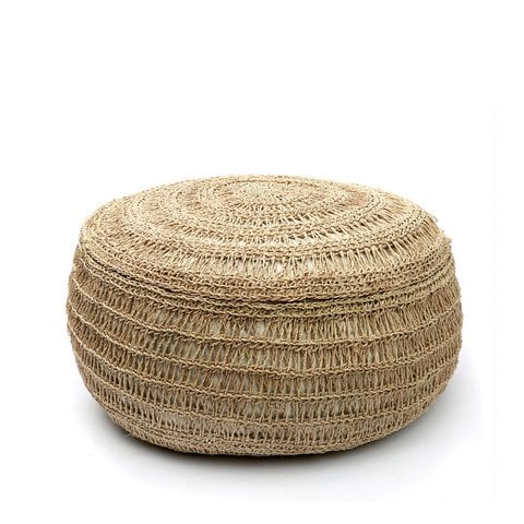 De Zeegras Poef - Naturel - M - Bazar Bizar