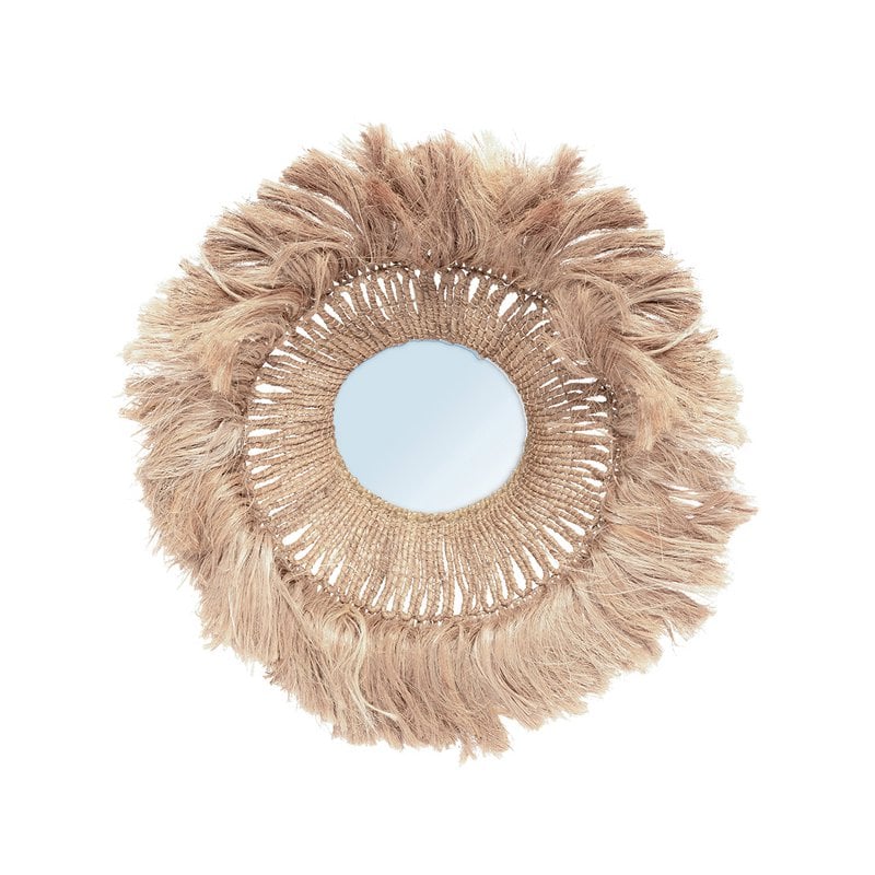 De Abaca Solomon Spiegel - Naturel - Bazar Bizar