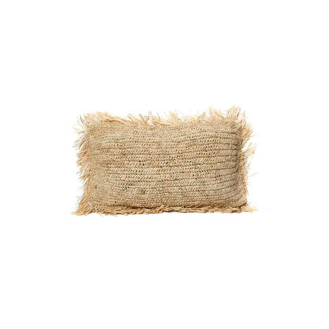 De Raffia Kussenhoes Rechthoekig - Naturel - 30x50 - Bazar Bizar