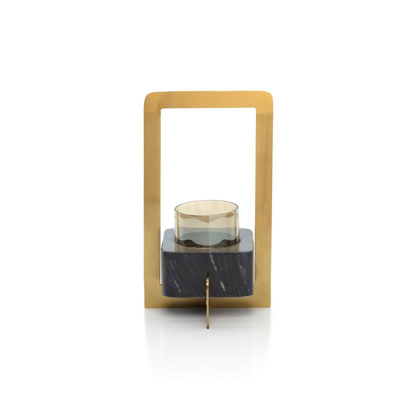 De Marbre d’Or Kaarsenhouder - Goud Zwart - M - Bazar Bizar