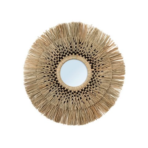 De Havana Spiegel - Natuurlijk Zwart - L - Bazar Bizar
