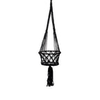 De Macrame Plantenhouder - Zwart - L - Bazar Bizar