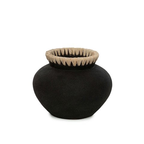 De Styly Vaas - Zwart Naturel - S - Bazar Bizar