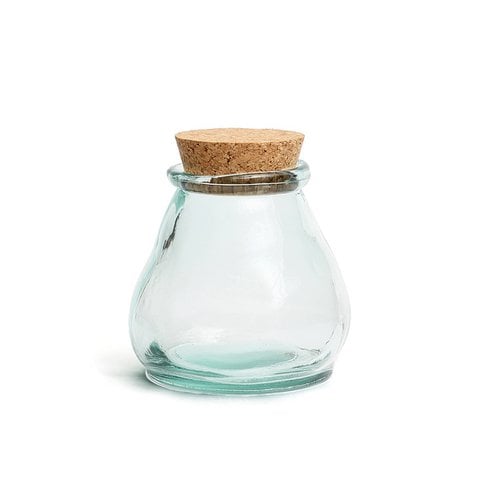 De Buik Glazen Pot - Blauw - M - Bazar Bizar