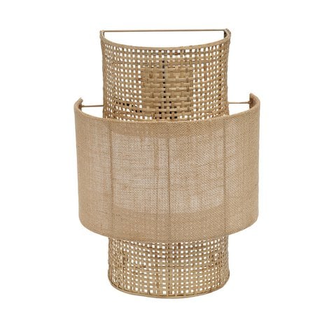 De Bolly Jute Wandlamp - Naturel - M - Bazar Bizar