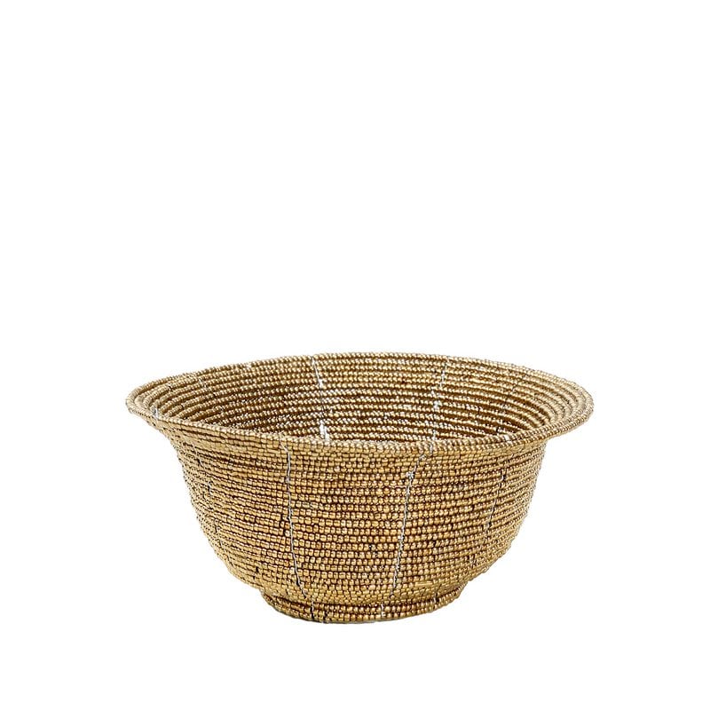 The Beaded Bowl Low - Goud - S - Bazar Bizar