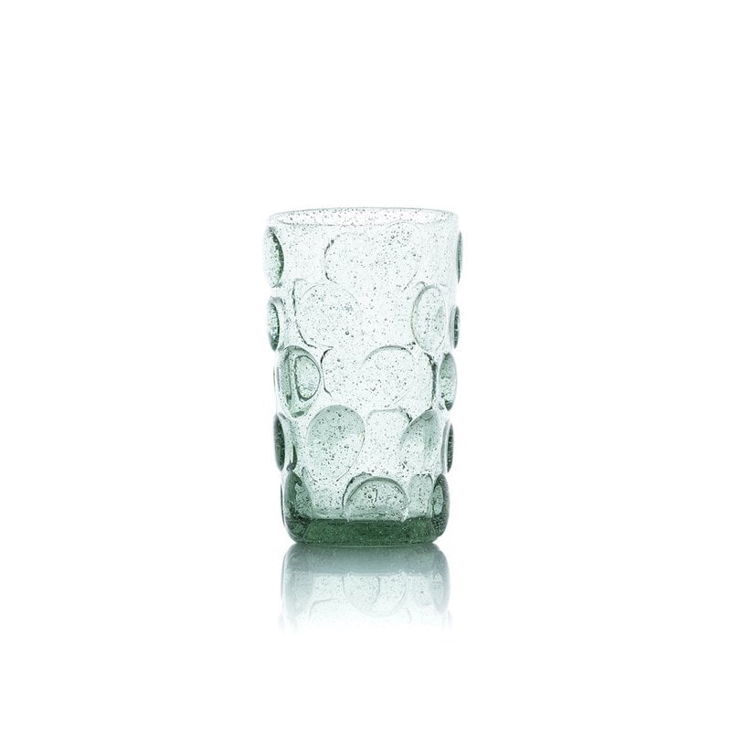 De Frosted Dot Highball - Aqua - Bazar Bizar