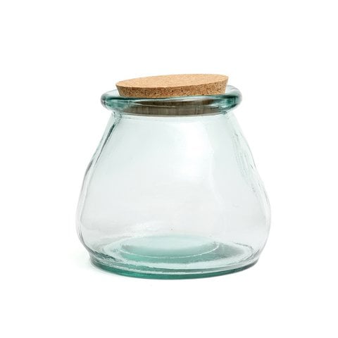 The Belly Glazen Pot - Blauw - L - Bazar Bizar