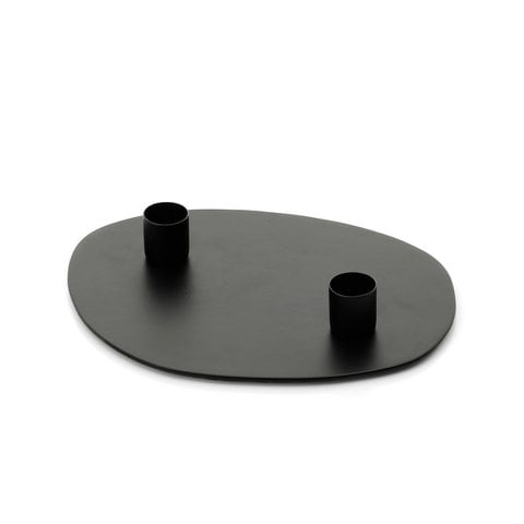 De Glowpad Kaarsenhouder - Zwart - M - Bazar Bizar