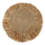 De gehaakte Raffia Placemat - naturel - Bazar Bizar