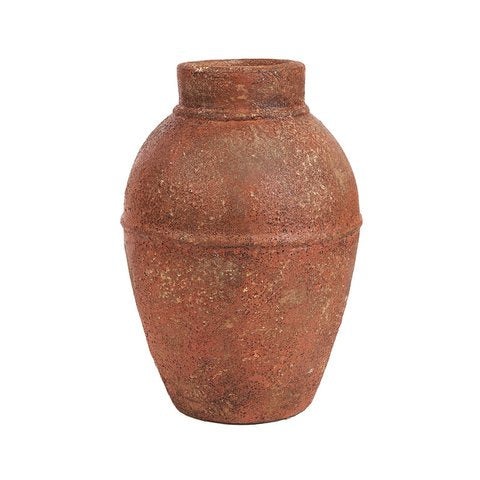 De Amphora Rustica Vaas - Terracotta - L - Bazar Bizar
