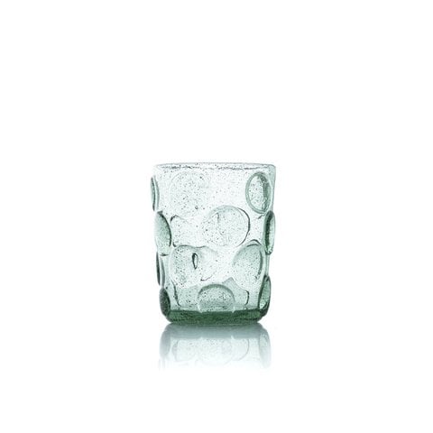 Het Frosted Dot Waterglas - Aqua - Bazar Bizar