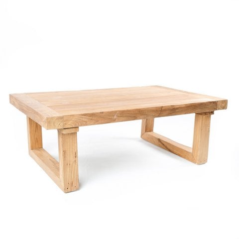 De teruggewonnen teakhouten salontafel - naturel - Bazar Bizar