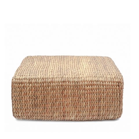 De Hyacint Poef Vierkant - Naturel - M - Bazar Bizar