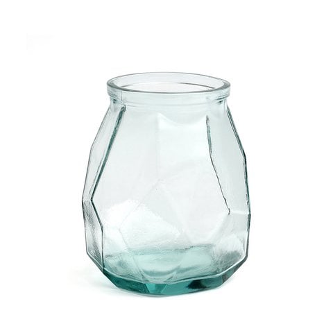 De Brede Origami Vaas - Blauw - Bazar Bizar
