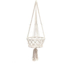 De Macrame Plantenhouder - Wit - L - Bazar Bizar