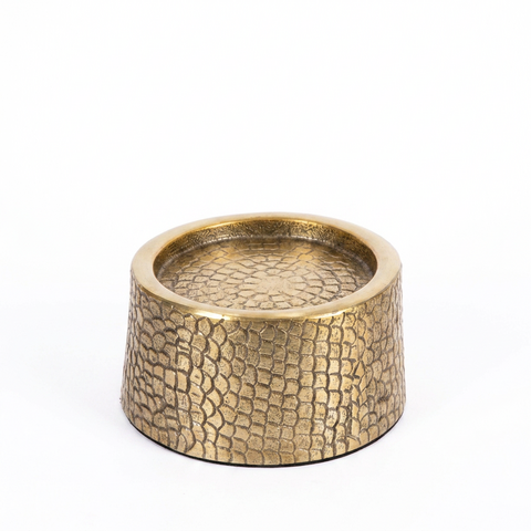De Croco Kaarsenhouder - Messing - M - Bazar Bizar