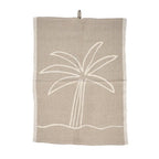 De Linnen Palmboom Keukenhanddoek - Natuurlijk Wit - 50x70 - Bazar Bizar