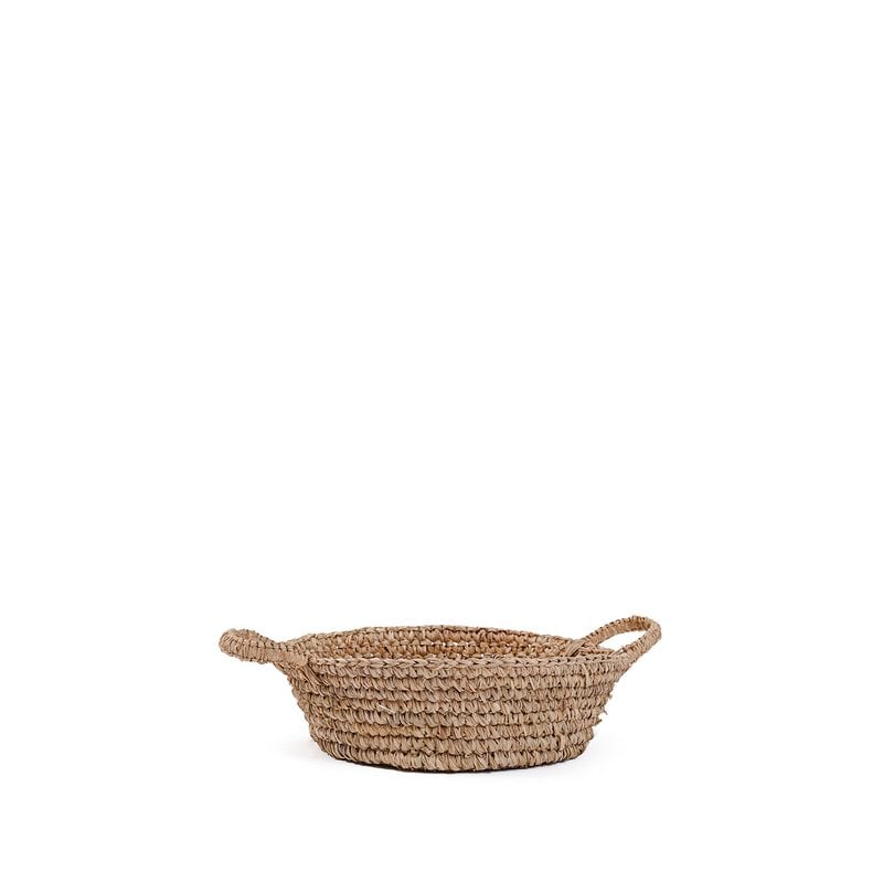 The Raffia Basket Trays - Natural - S - Bazar Bizar