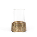 De Croco Kaarsenhouder met Glas - Messing - L - Bazar Bizar