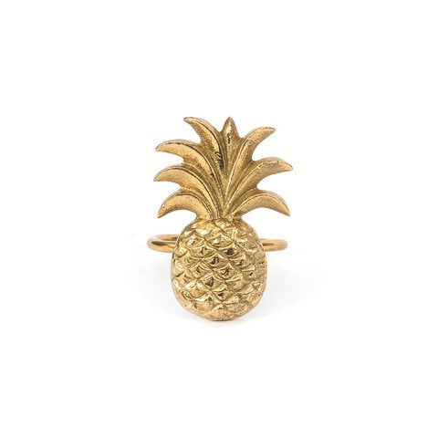 De Ananas Servetring - Goud - Bazar Bizar