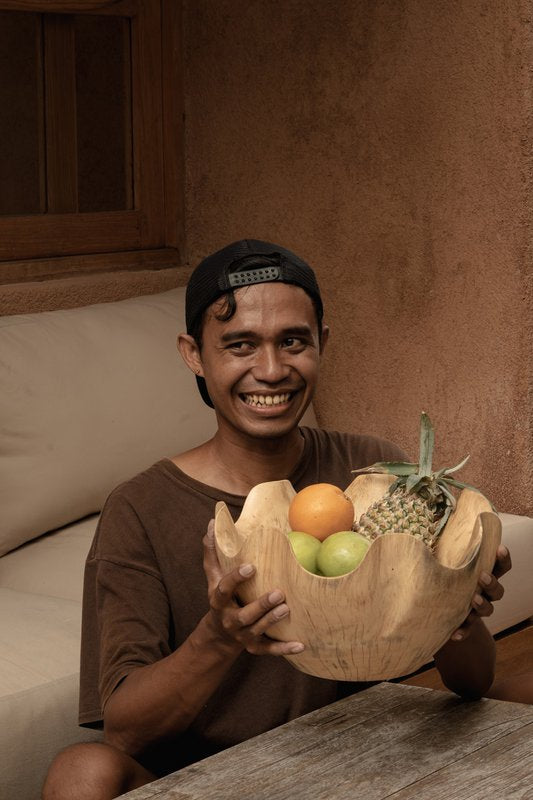 De Ifefe Fruitschaal - Naturel - Bazar Bizar, foto 3