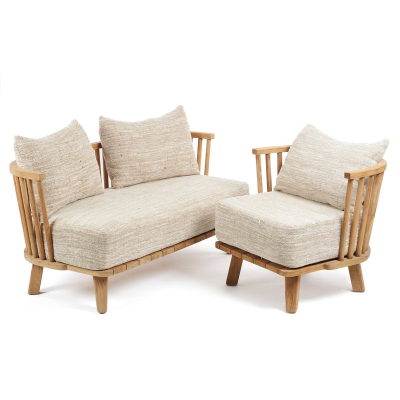 De Malawi Eenzitsbank - Natuurlijk Beige - Bazar Bizar, foto 10