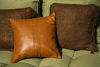 The Four Panel Leren Kussenhoes - Camel - 40x40 - Bazar Bizar, foto 6