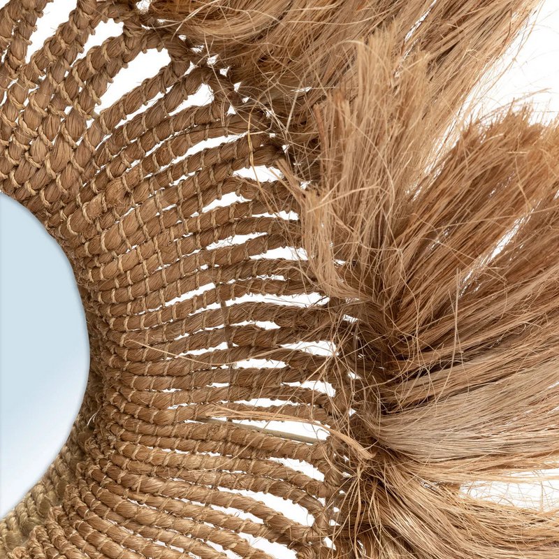 De Abaca Solomon Spiegel - Naturel - Bazar Bizar, foto 7