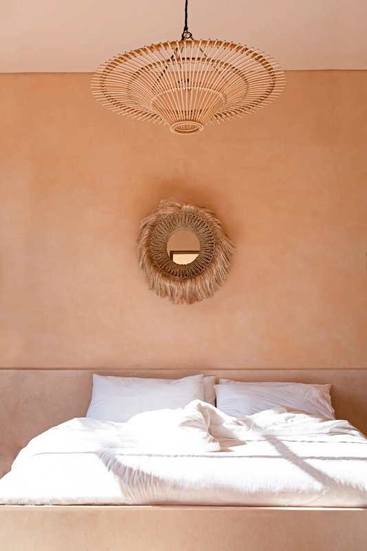 De Abaca Solomon Spiegel - Naturel - Bazar Bizar, foto 4