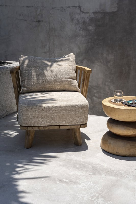 De Malawi Eenzitsbank - Natuurlijk Beige - Bazar Bizar, foto 5