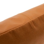 The Four Panel Leren Kussenhoes - Camel - 40x40 - Bazar Bizar, foto 3