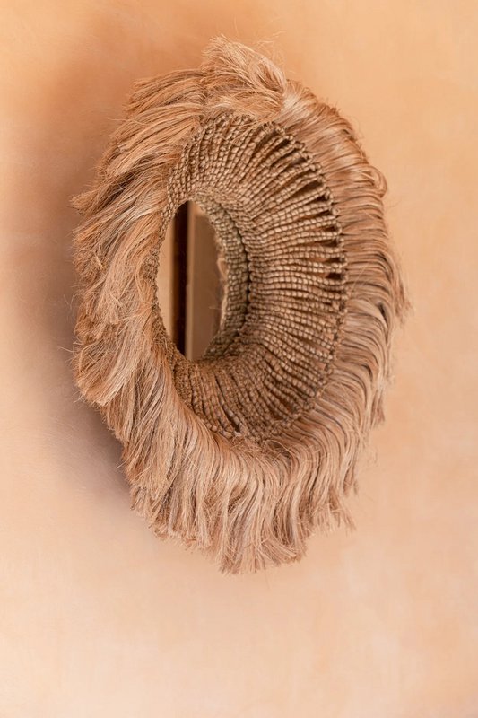 De Abaca Solomon Spiegel - Naturel - Bazar Bizar, foto 5