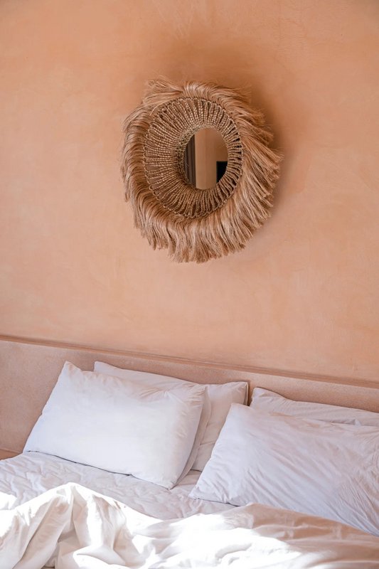 De Abaca Solomon Spiegel - Naturel - Bazar Bizar, foto 6