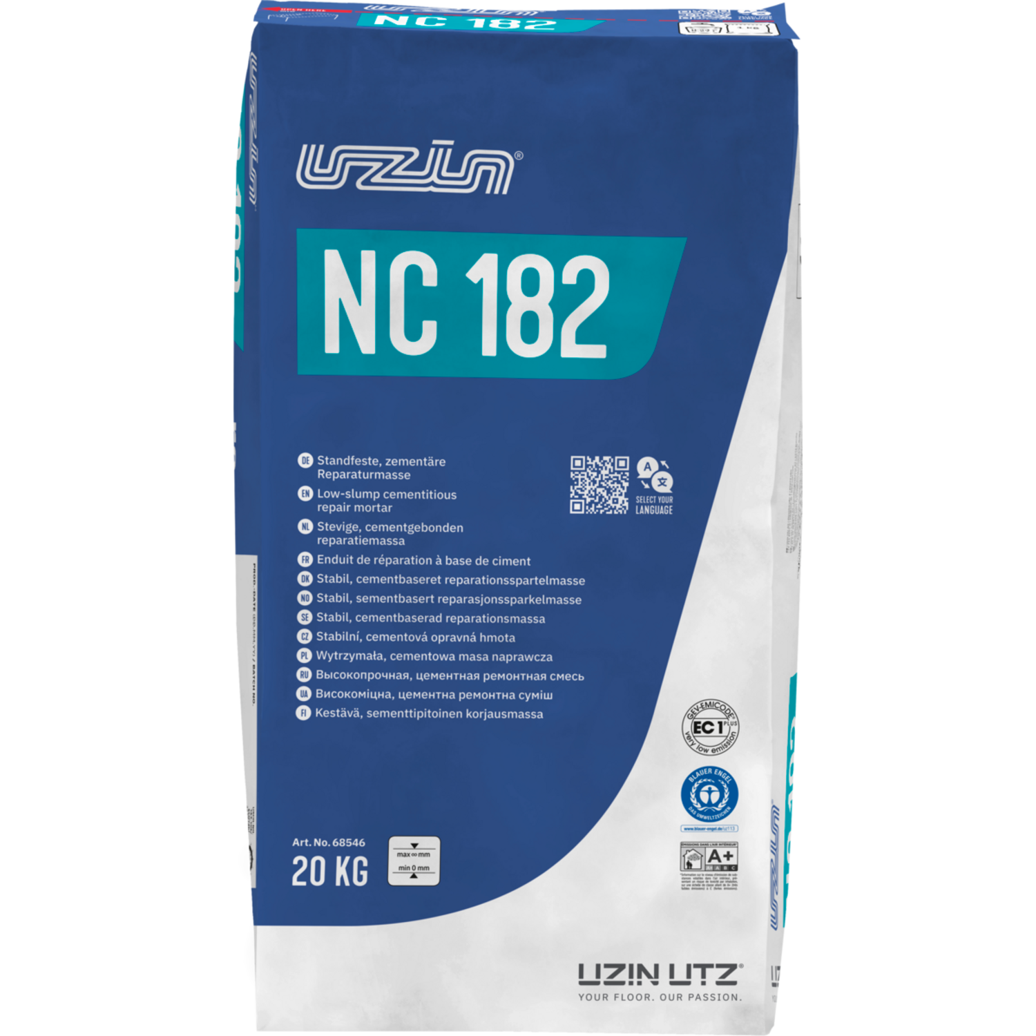 UZIN NC 182 Vochtbestendige Reparatie- en Uitvlakmortel – 20 kg