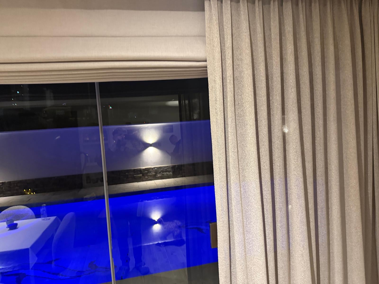 Roman blinds and sheer curtains installed in Benidorm